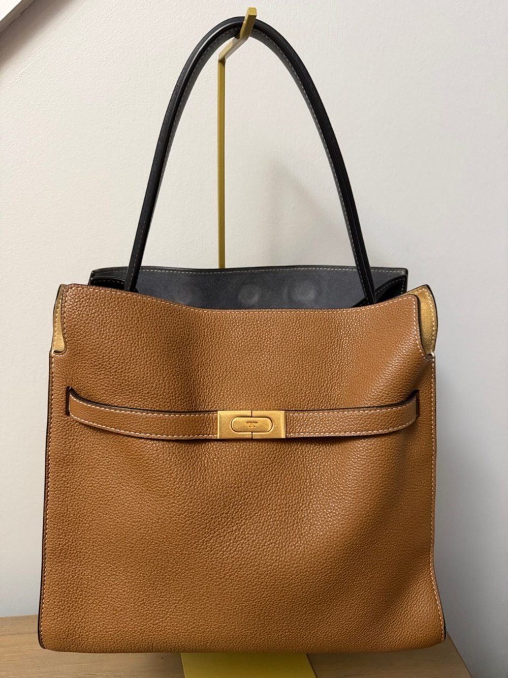 Tory Burch Lee Radziwill Leather and Suede Double bag - Picture 3 of 12